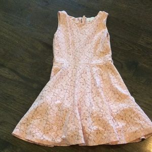 Girls blush lace dress
